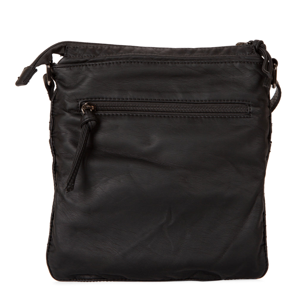 Petit sac à bandoulière multi-zip matelassé en similicuir