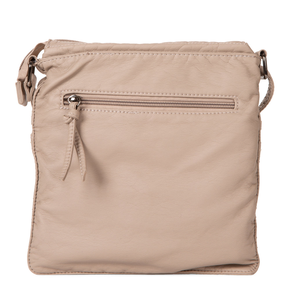 Petit sac à bandoulière multi-zip matelassé en similicuir