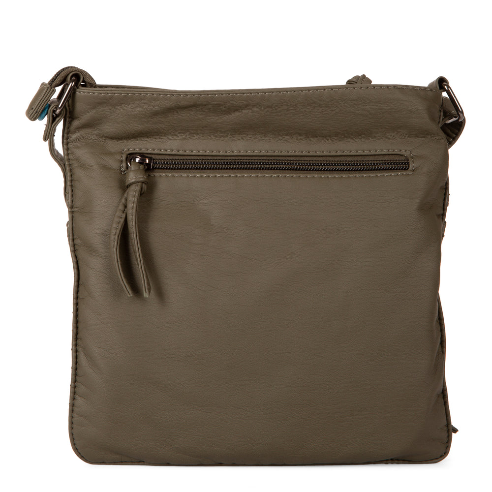 Petit sac à bandoulière multi-zip matelassé en similicuir