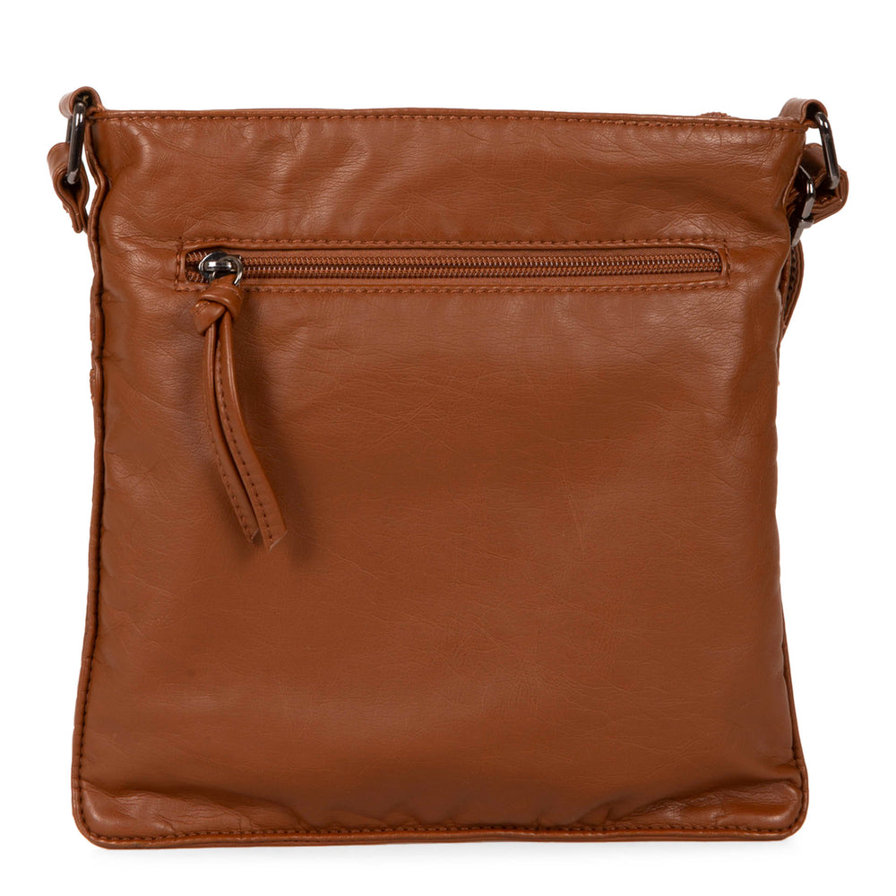 Petit sac à bandoulière multi-zip matelassé en similicuir