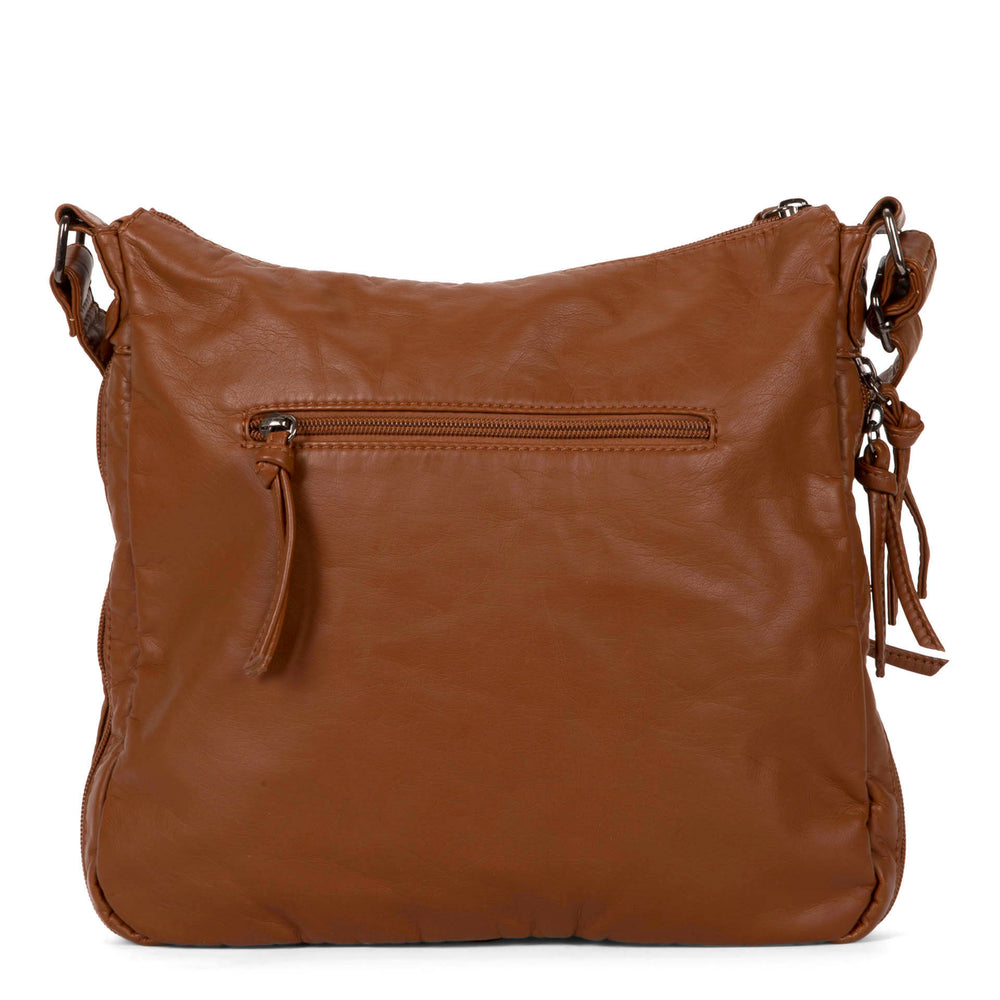 Sac à bandoulière extensible matelassé de taille moyenne avec poches avant