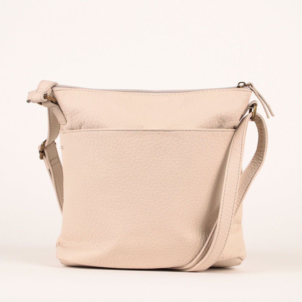 Sac à bandoulière grainé N/S