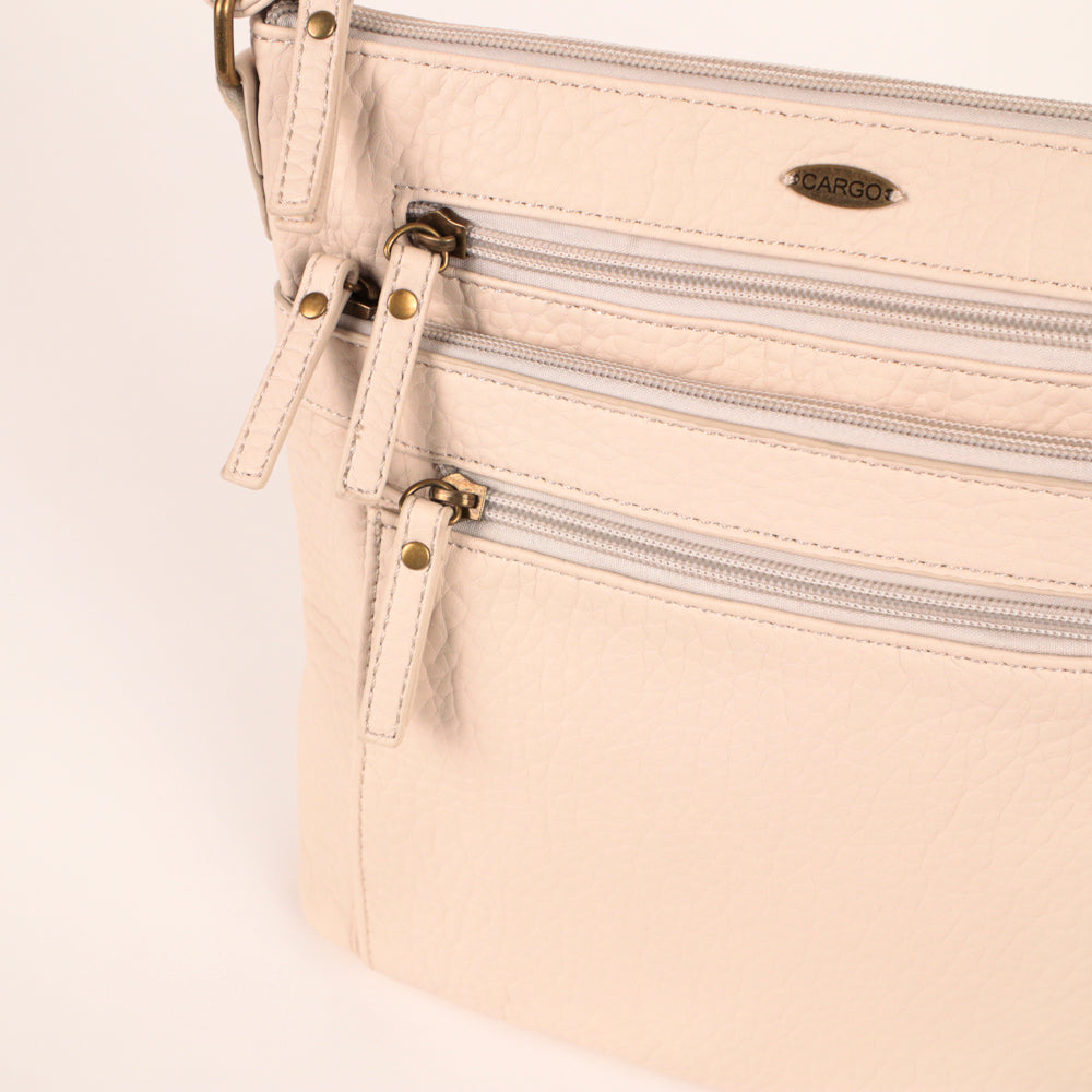Sac à bandoulière grainé N/S
