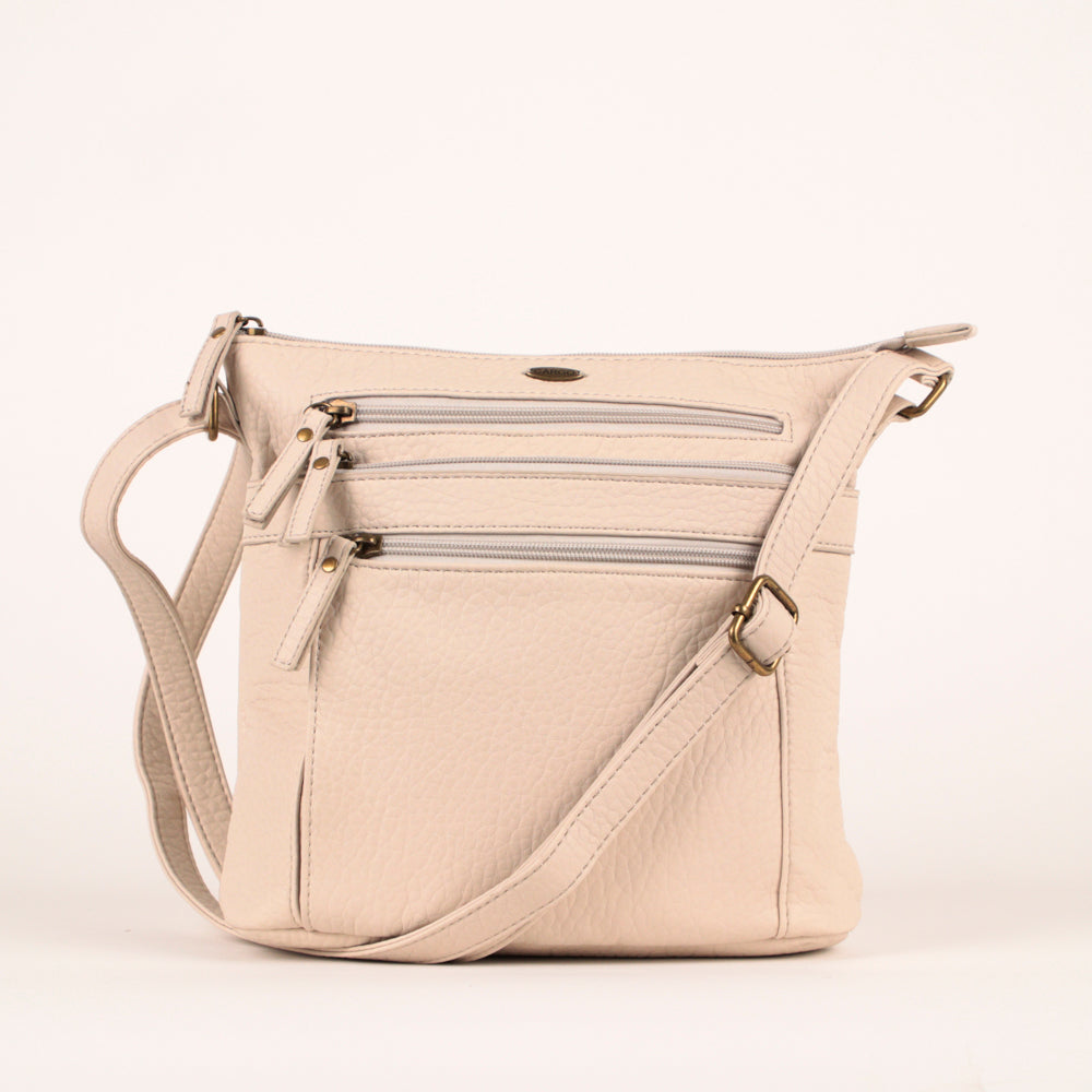 Sac à bandoulière grainé N/S