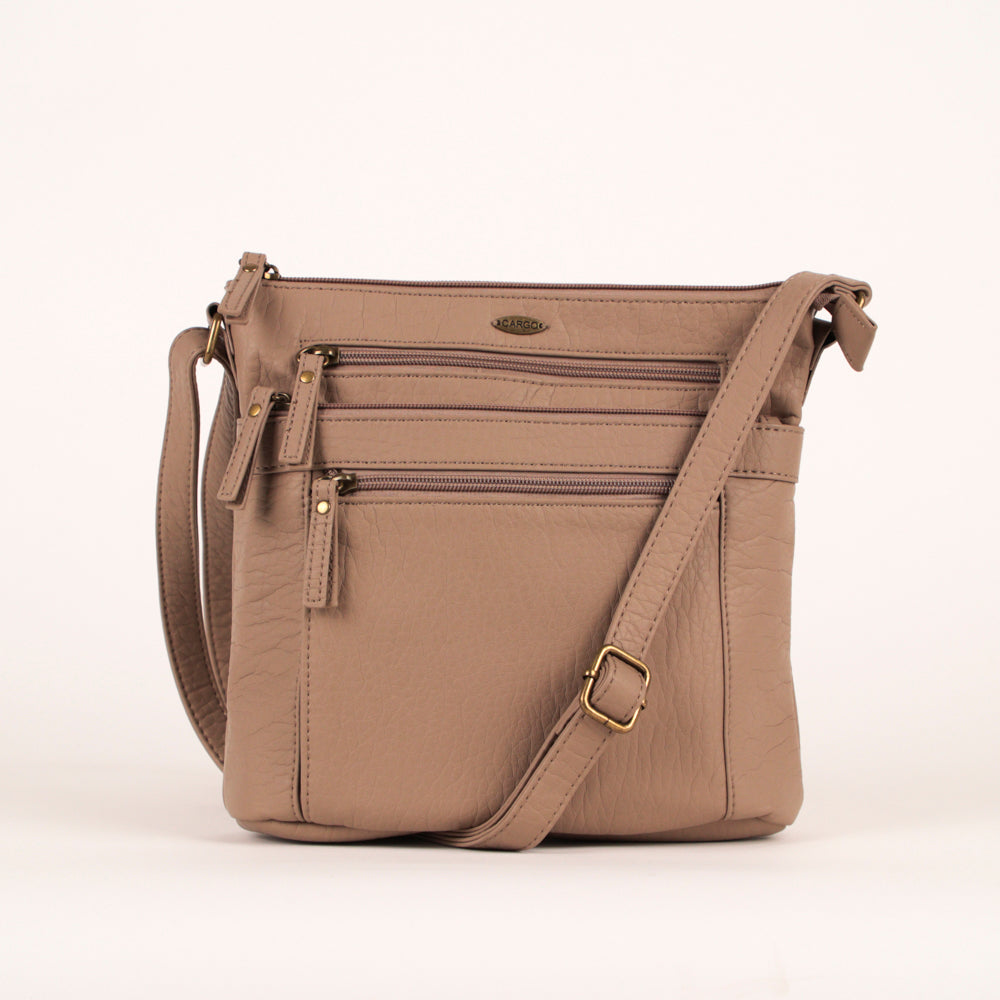 Sac à bandoulière grainé N/S