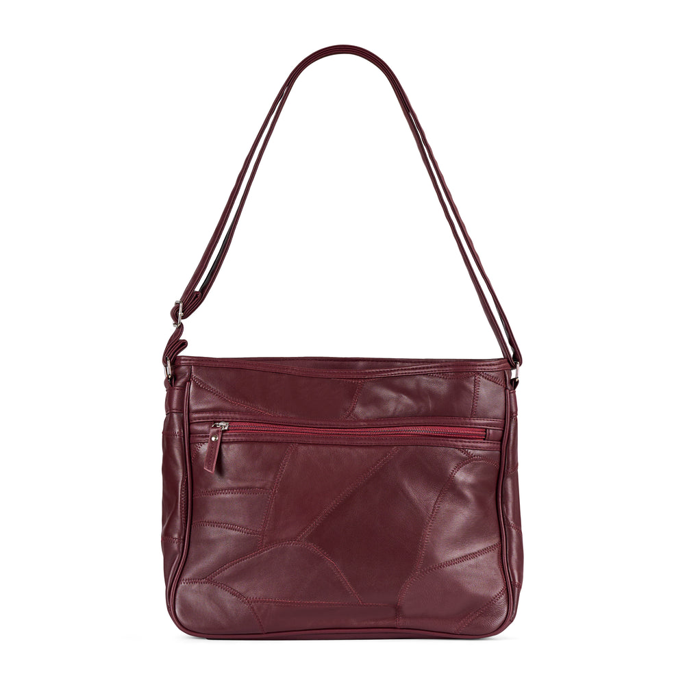Sac à bandoulière en cuir Patch RFID