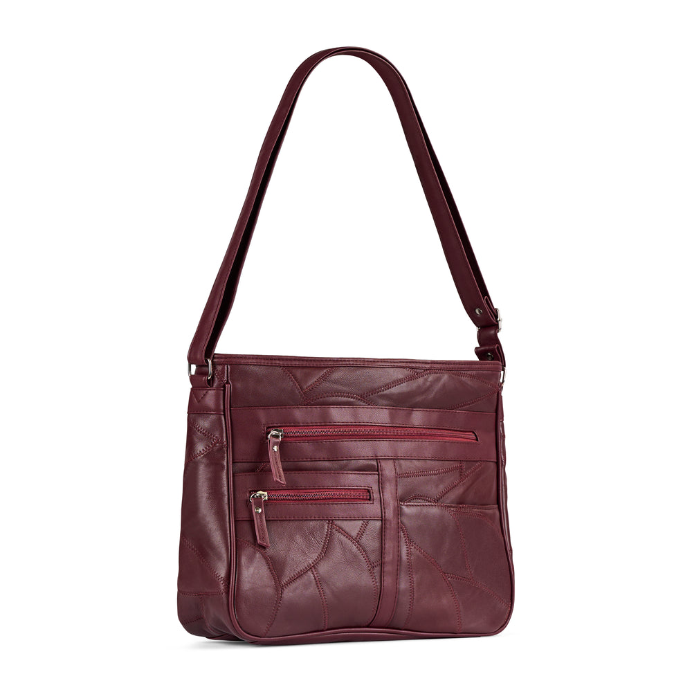 Sac à bandoulière en cuir Patch RFID