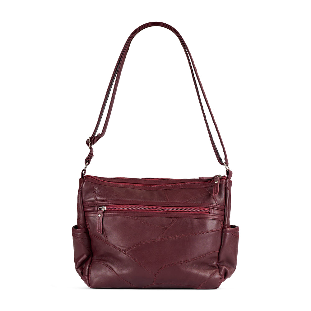 Sac à bandoulière en cuir Patch RFID