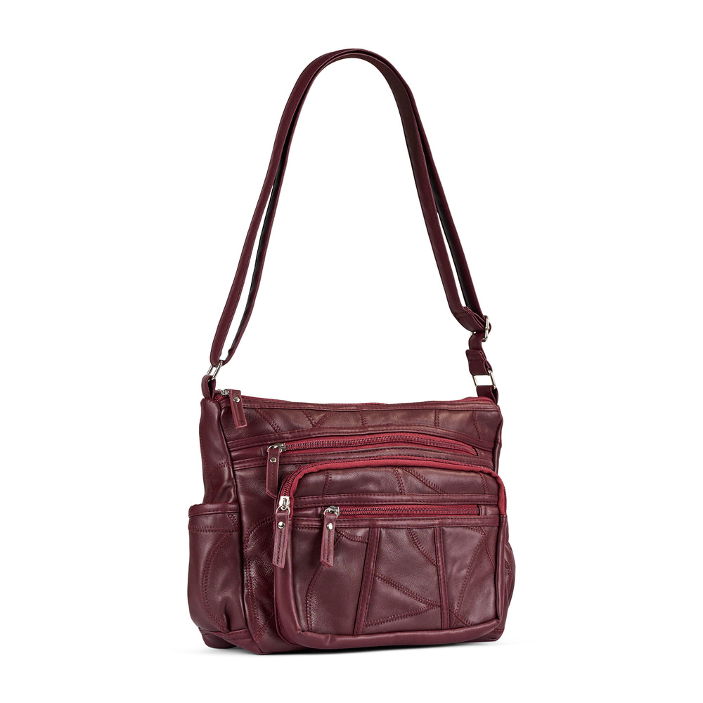 Sac à bandoulière en cuir Patch RFID