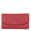 Portefeuille à rabat RFID Riona Lucy Pebbled 2.0 Noir et rouge