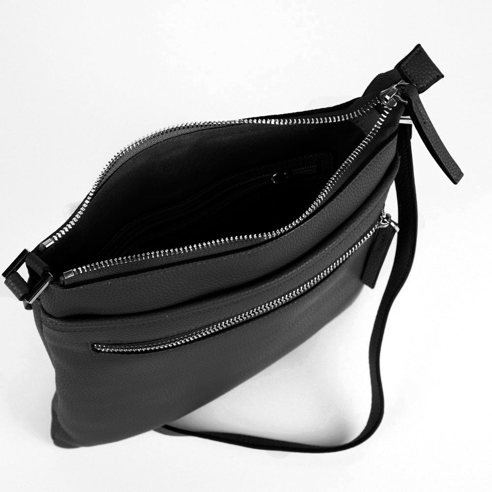 Sac à bandoulière Tracker Premium en cuir RFID sans coutures