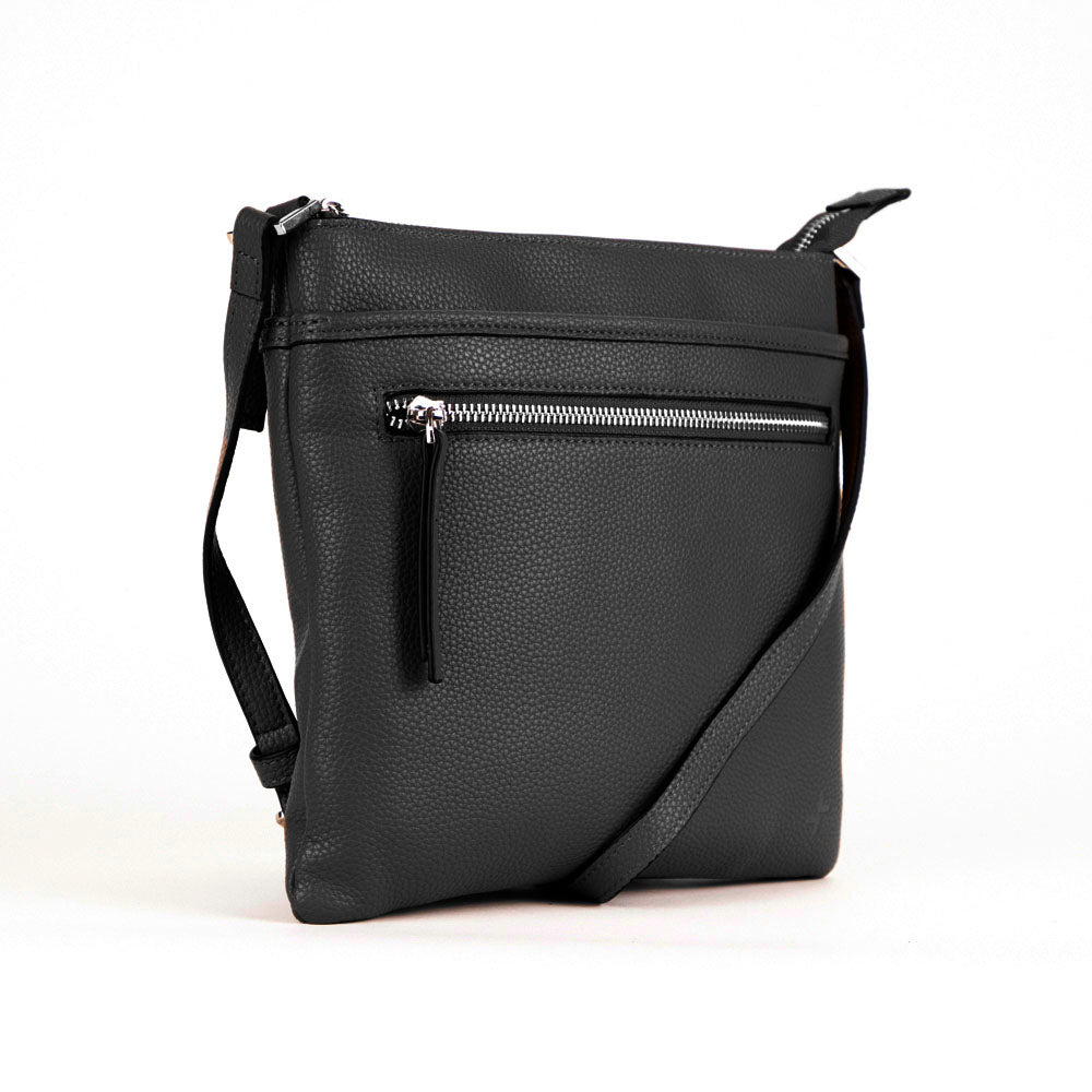 Sac à bandoulière Tracker Premium en cuir RFID sans coutures