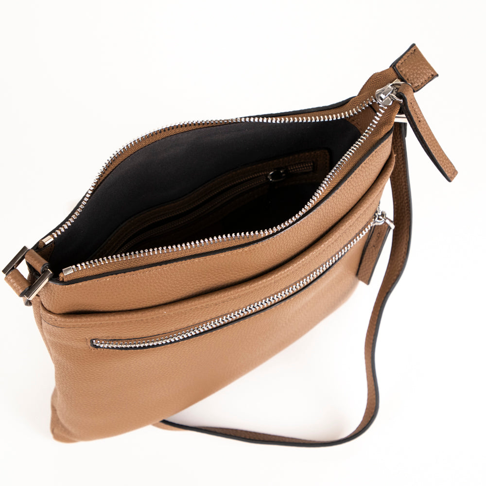 Sac à bandoulière Tracker Premium en cuir RFID sans coutures