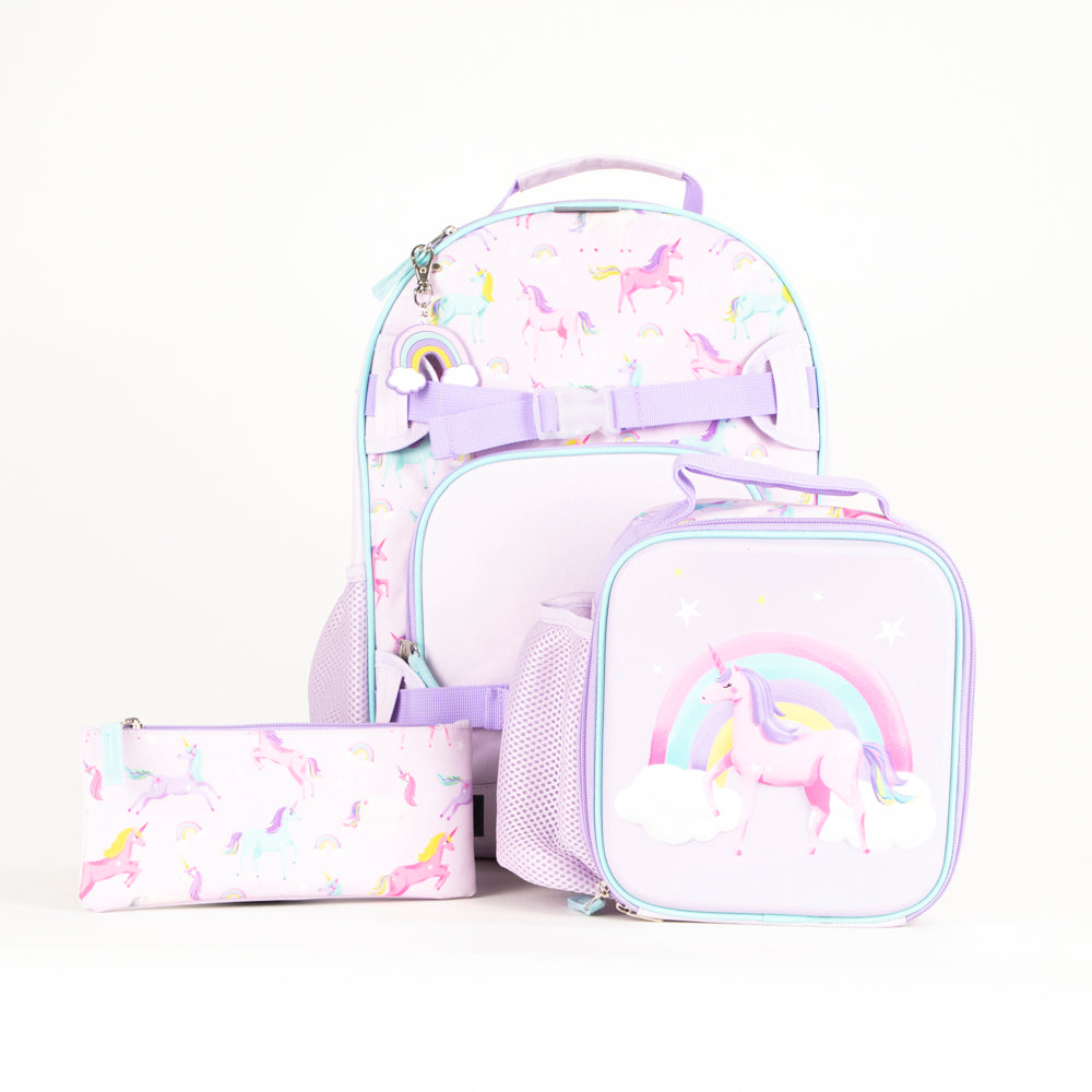 Ensemble de sac à dos 4 pièces arc-en-ciel &  Licorne Tracker