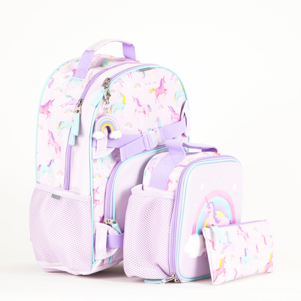 Ensemble de sac à dos 4 pièces arc-en-ciel &  Licorne Tracker