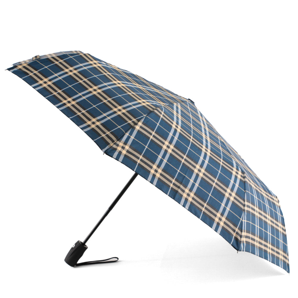 Tracker Plaid print short Umbrella - Bentley