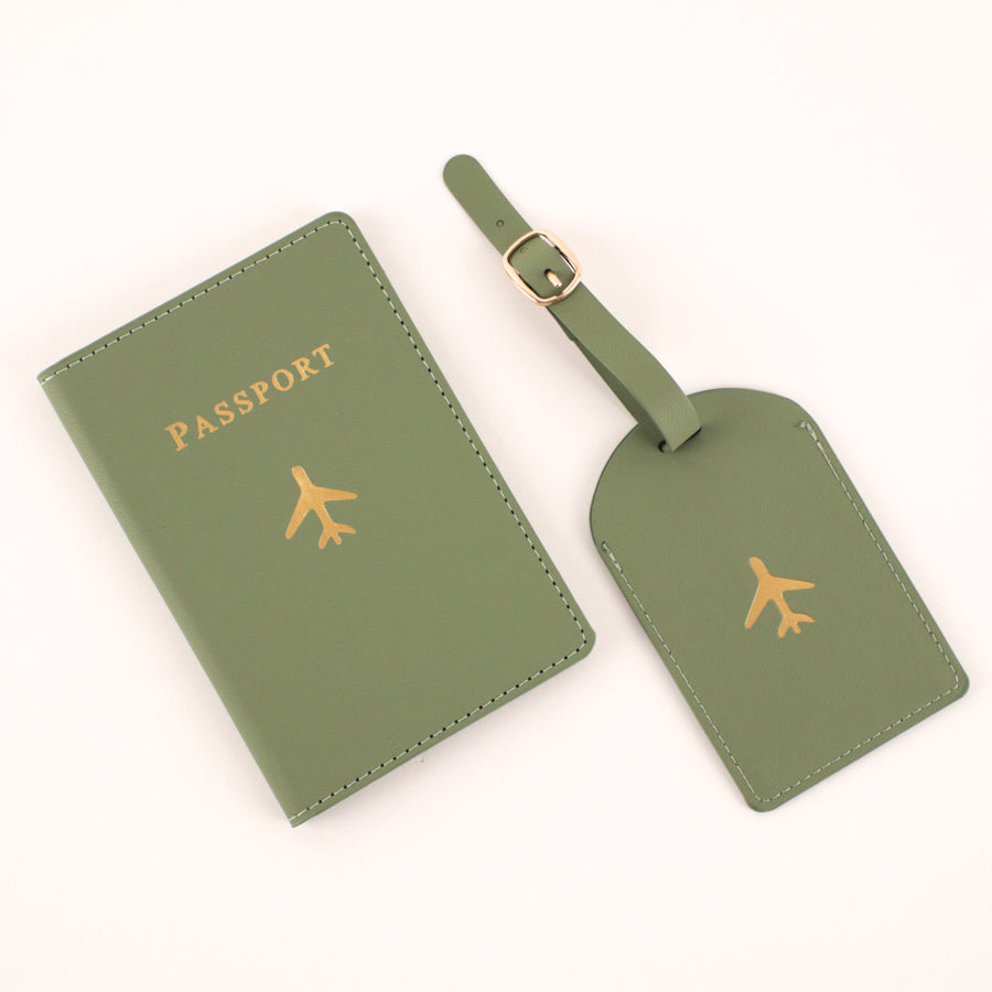 Tracker - Ensemble Protège-passeport et Étiquette à bagage