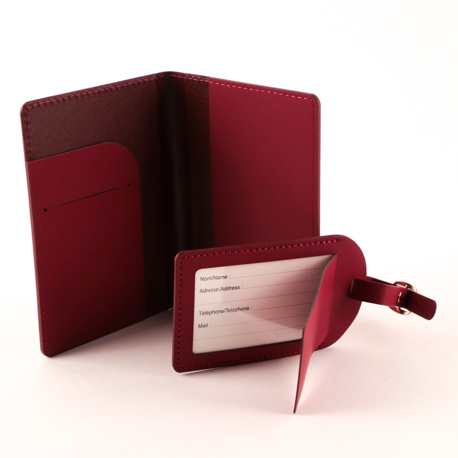 Tracker - Ensemble Protège-passeport et Étiquette à bagage
