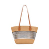 Sac fourre-tout en paille rayé Bentley Nomad