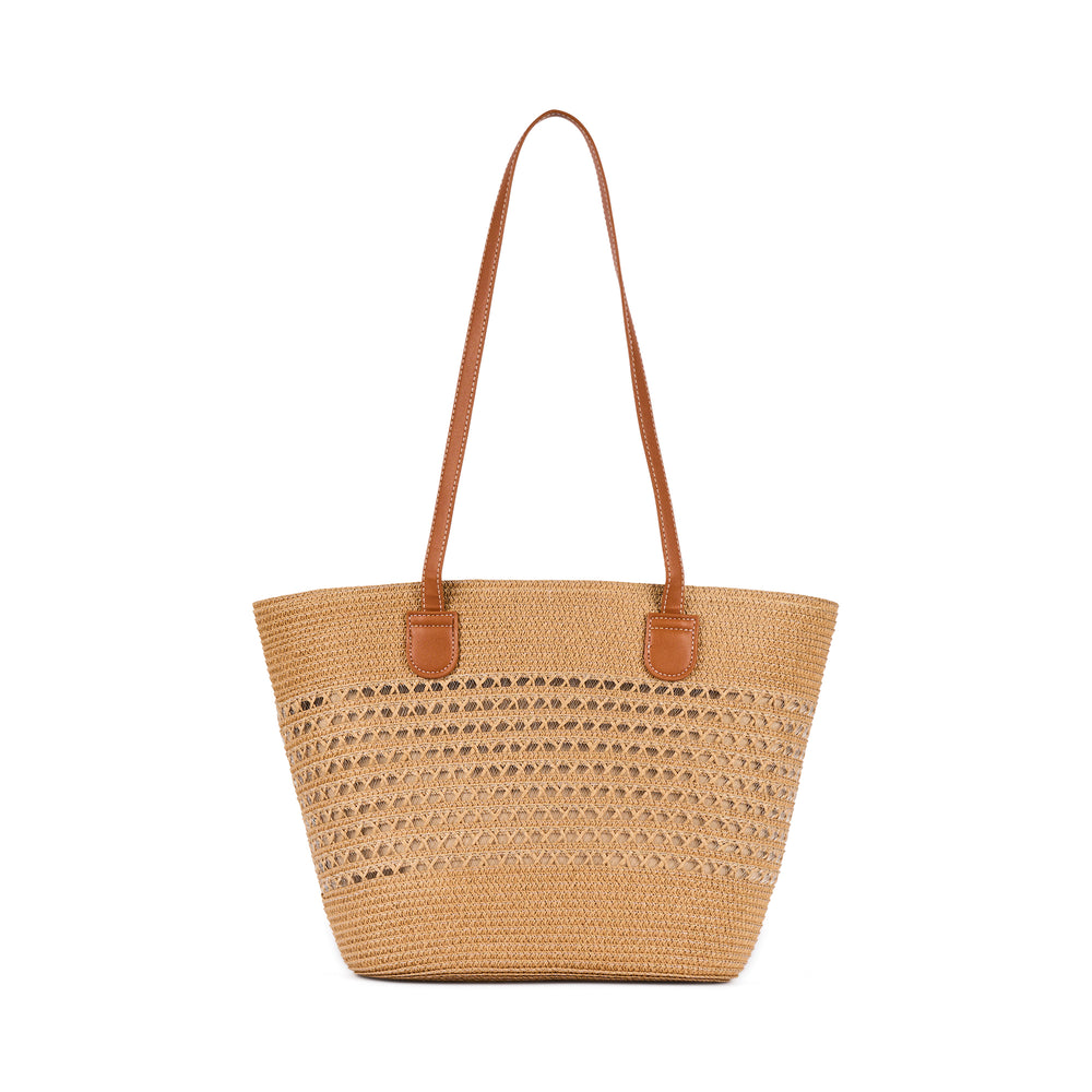Sac fourre-tout en paille rayé Bentley Nomad