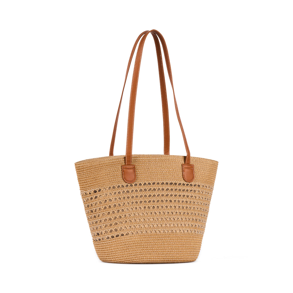 Sac fourre-tout en paille rayé Bentley Nomad