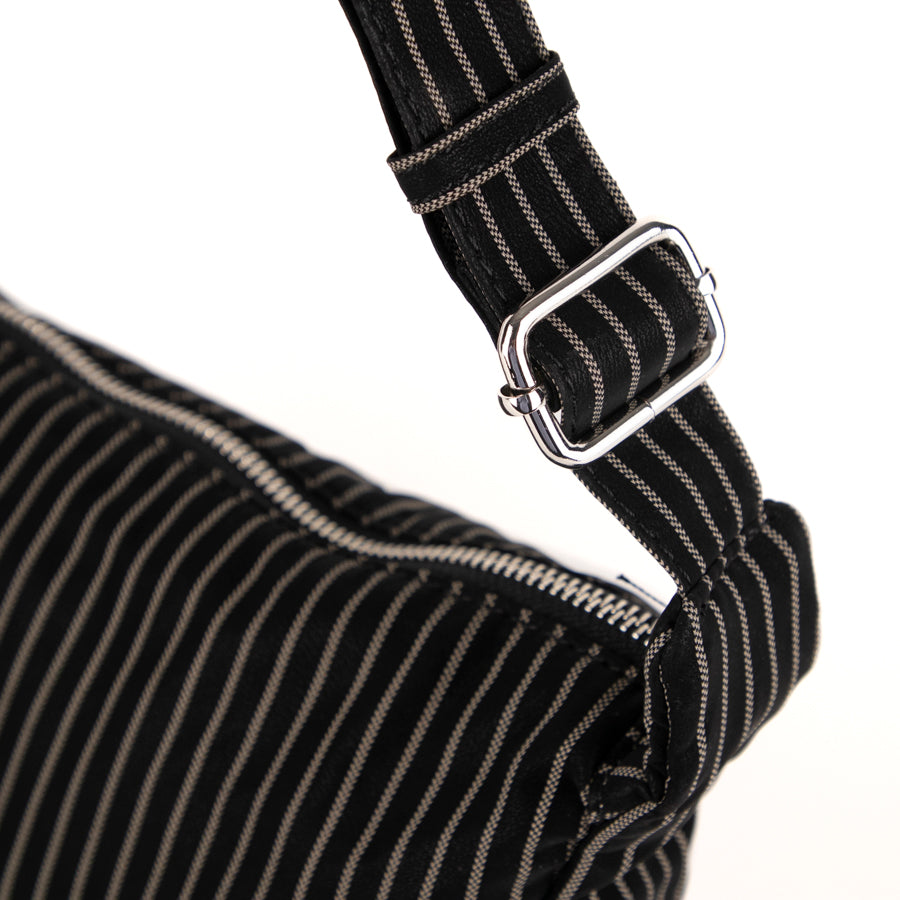Striped crossbody hobo bag - Bentley