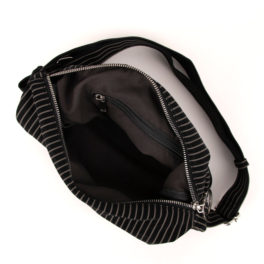 Striped crossbody hobo bag - Bentley