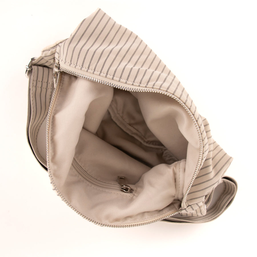 Striped crossbody hobo bag - Bentley