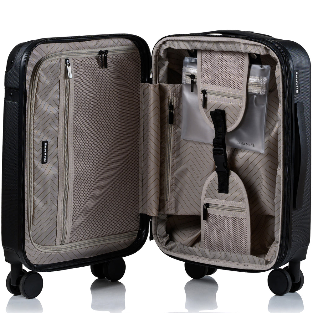 Ensemble de bagages noir vintage / 2 pièces