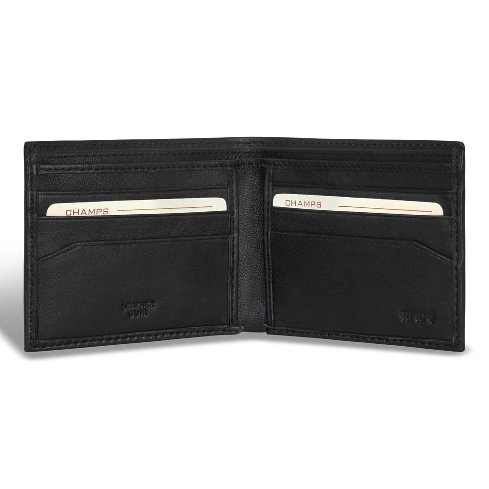 Portefeuille à deux volets classique / en cuir