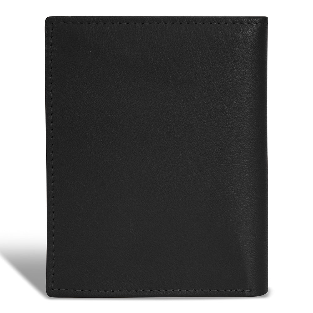 Portefeuille vertical en onyx/cuir