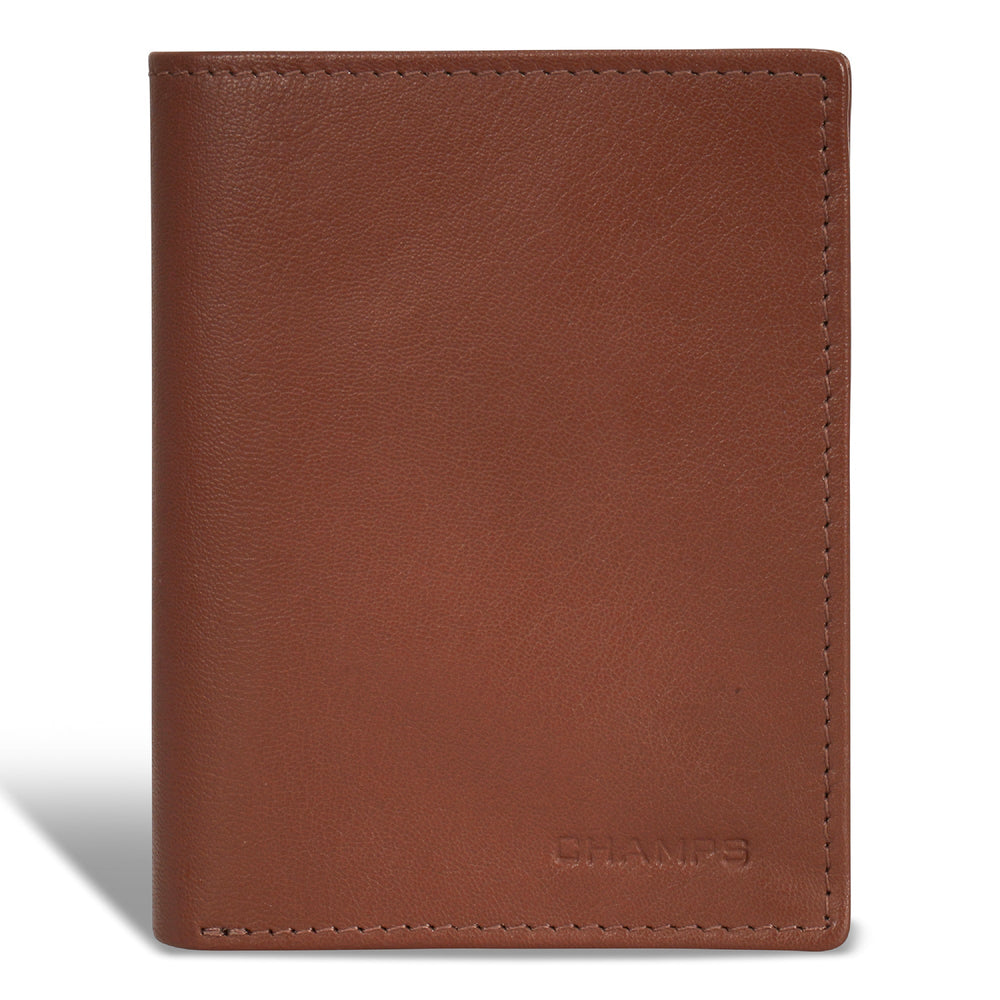 Portefeuille vertical en onyx/cuir