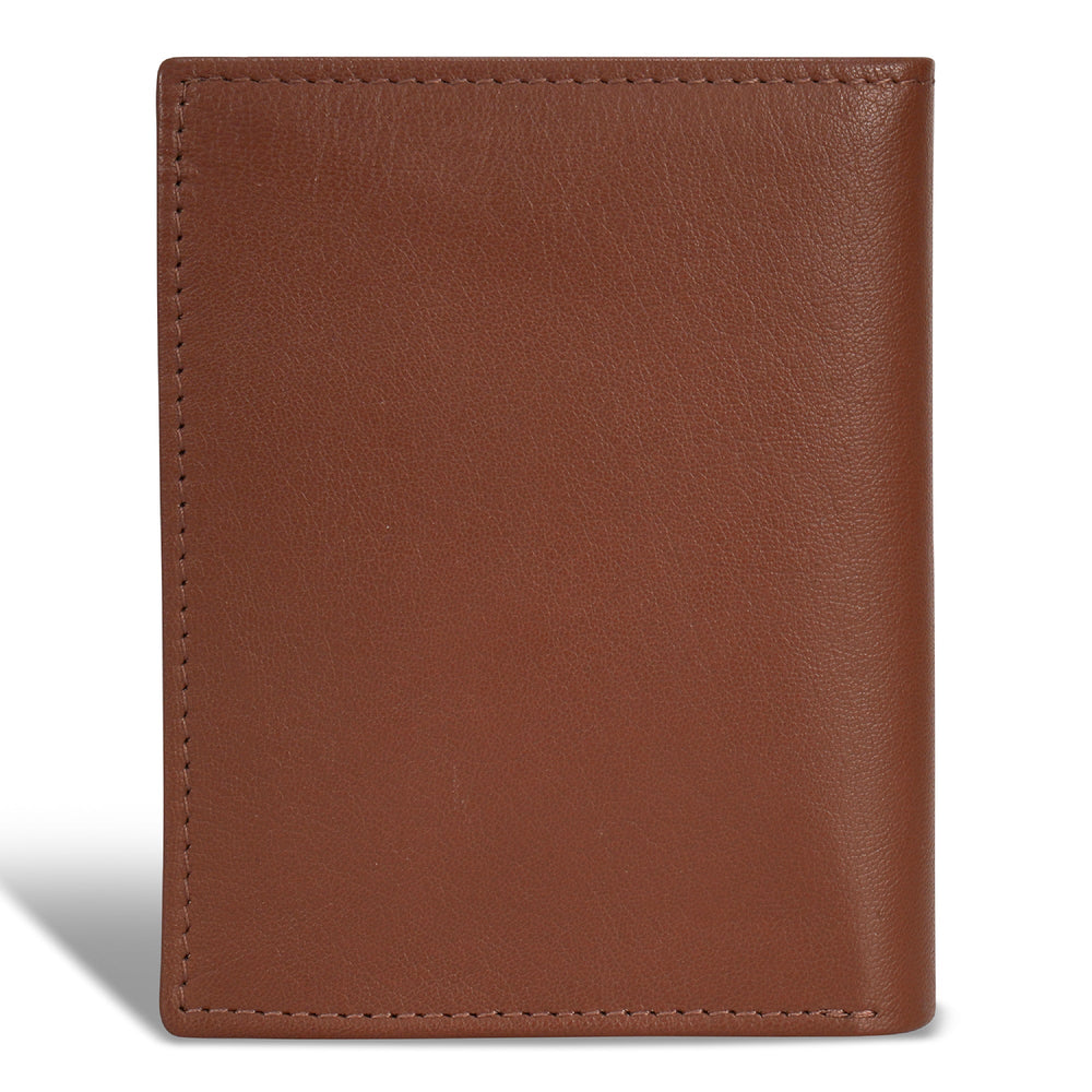 Portefeuille vertical en onyx/cuir