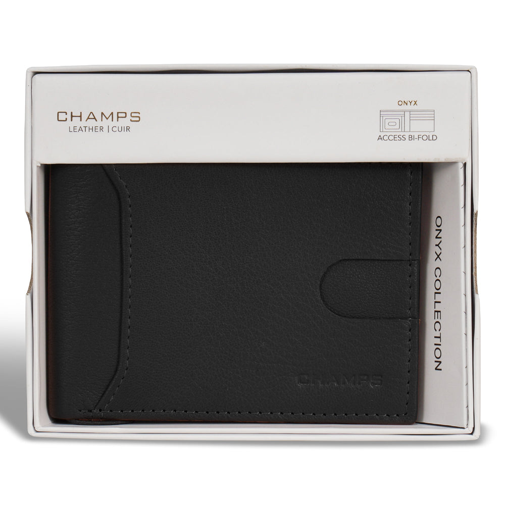 Portefeuille à deux volets Onyx / Leather Access