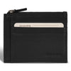 Etui à cartes zippé en cuir et onyx