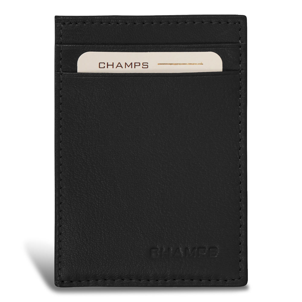 Porte-cartes hybride en cuir et onyx
