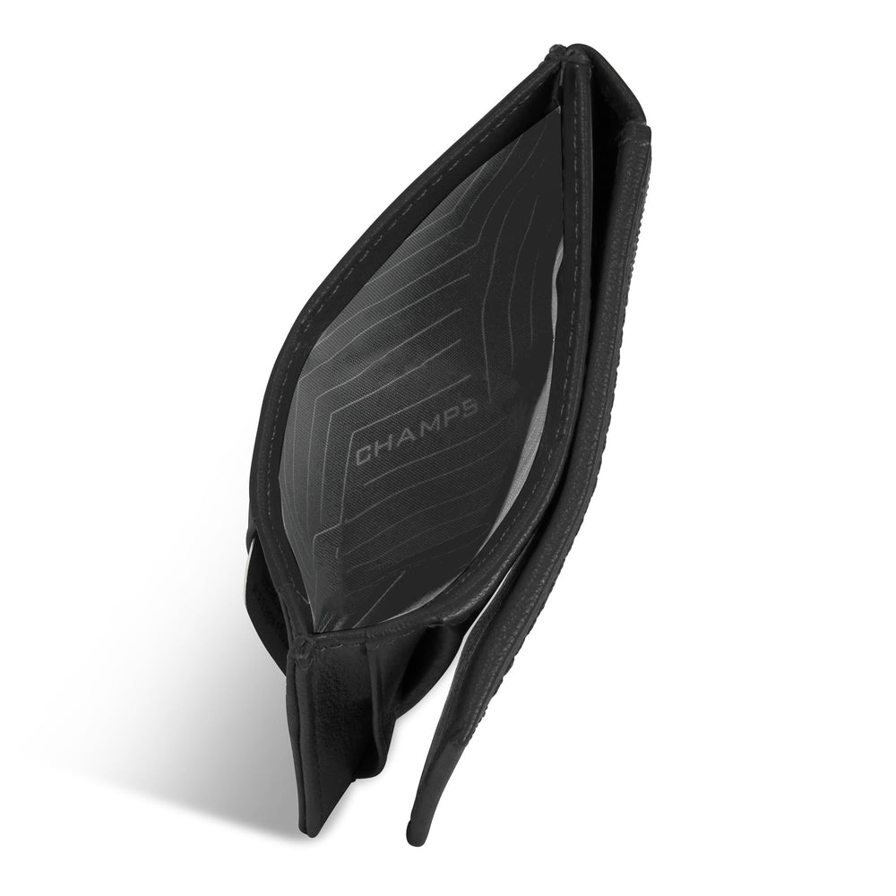 Porte-cartes hybride en cuir et onyx