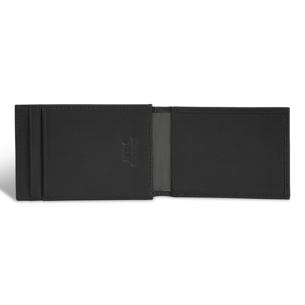 Porte-cartes hybride en cuir et onyx