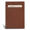 Porte-cartes hybride en cuir et onyx