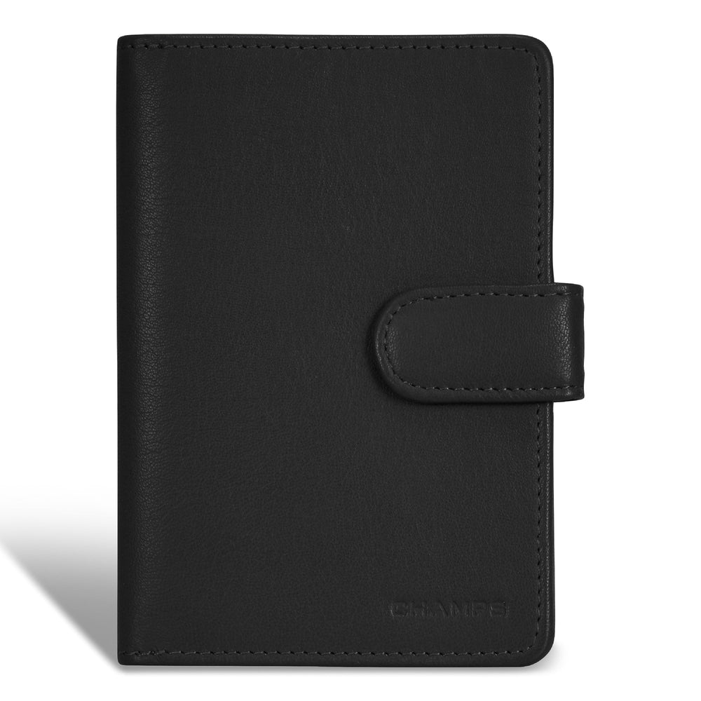 Etui à passeport en cuir et onyx