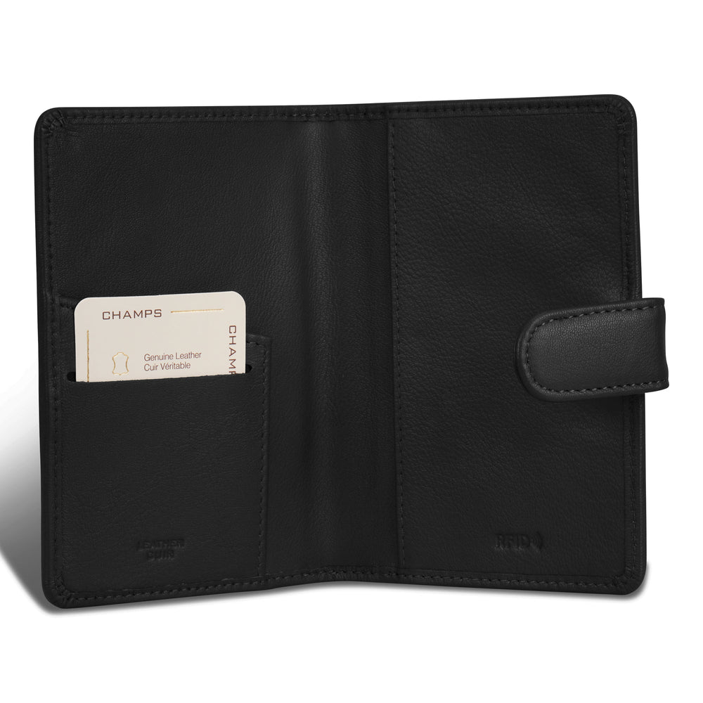 Etui à passeport en cuir et onyx