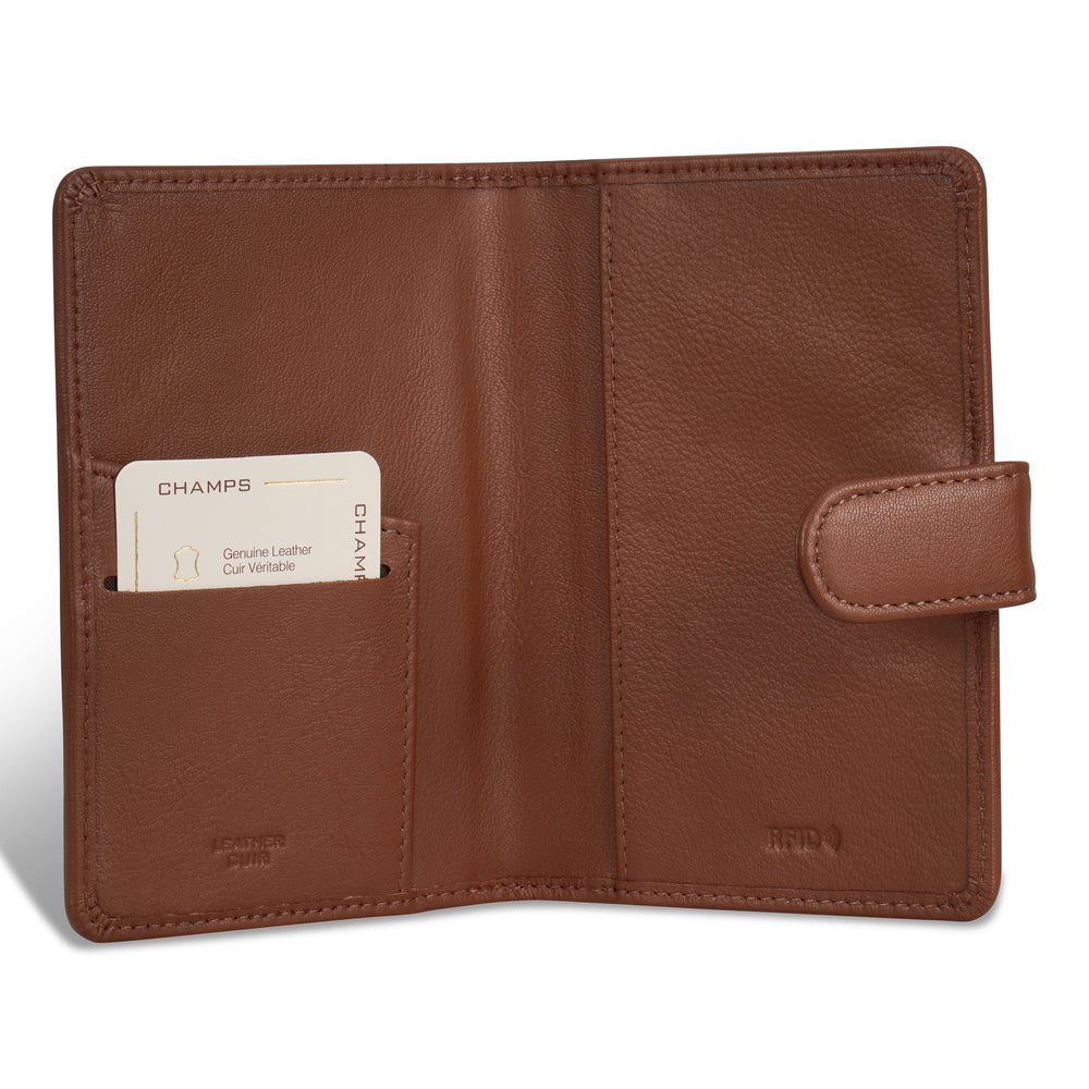 Etui à passeport en cuir et onyx