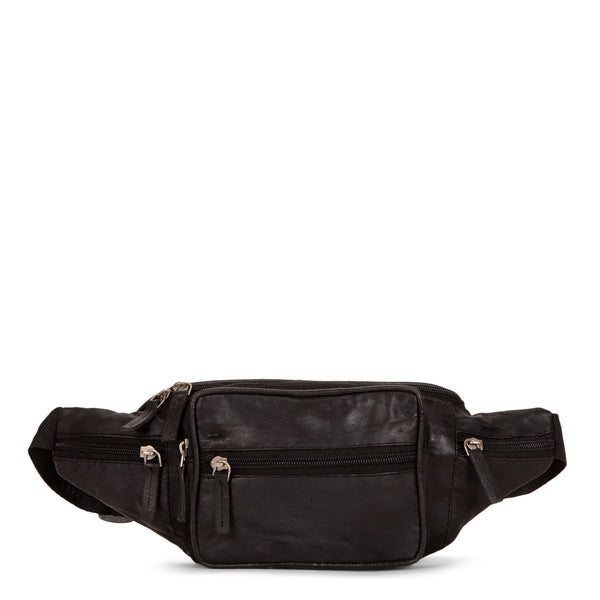 Leather Multi-Zip Fanny Pack - Bentley