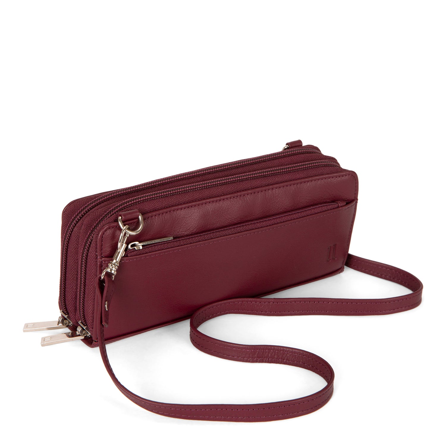 Karine RFID Leather Accordian Crossbody Wallet - Bentley