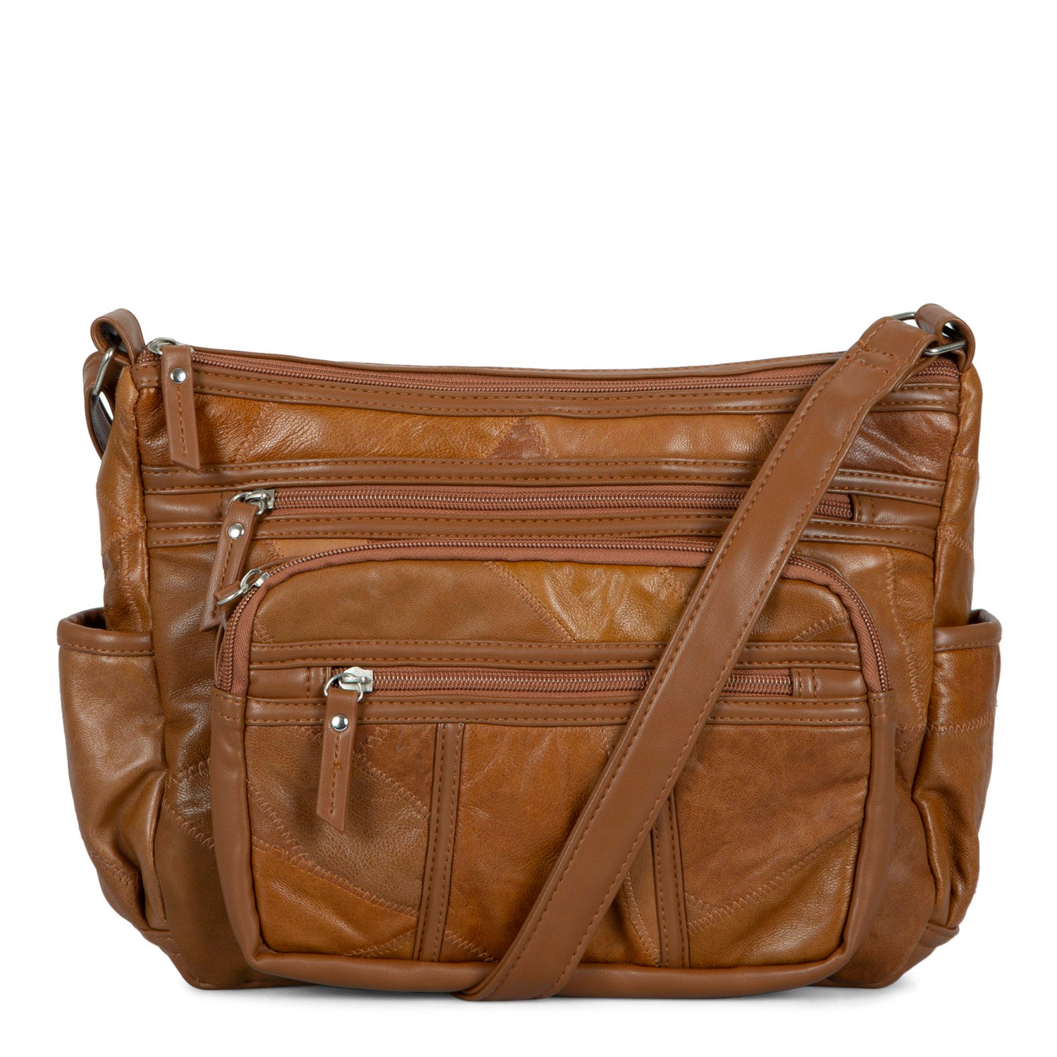 RFID Patch Leather Crossbody Handbag - Bentley